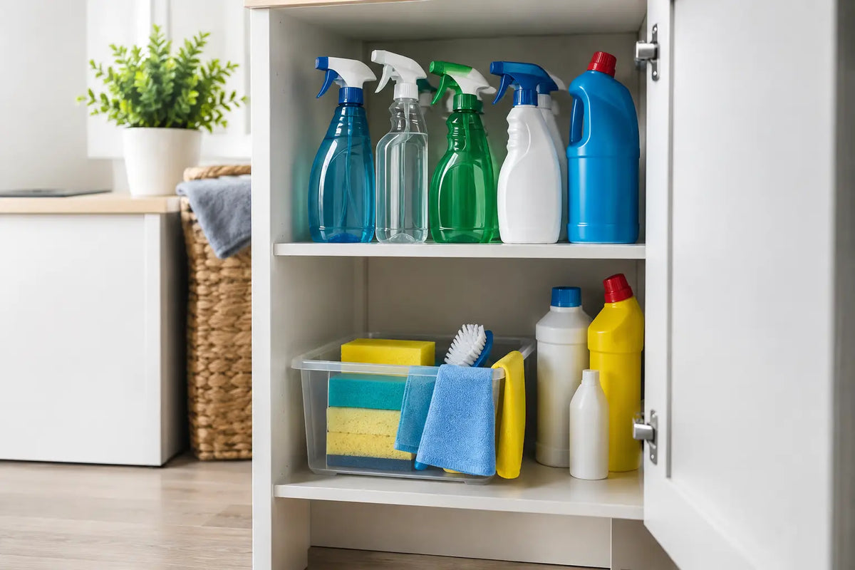 How to Store Cleaning Supplies Safely at Home