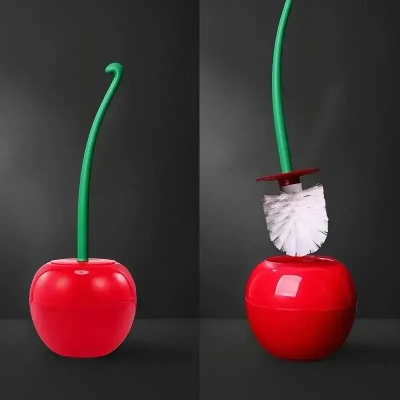 Novelty Cherry Toilet Brush Set