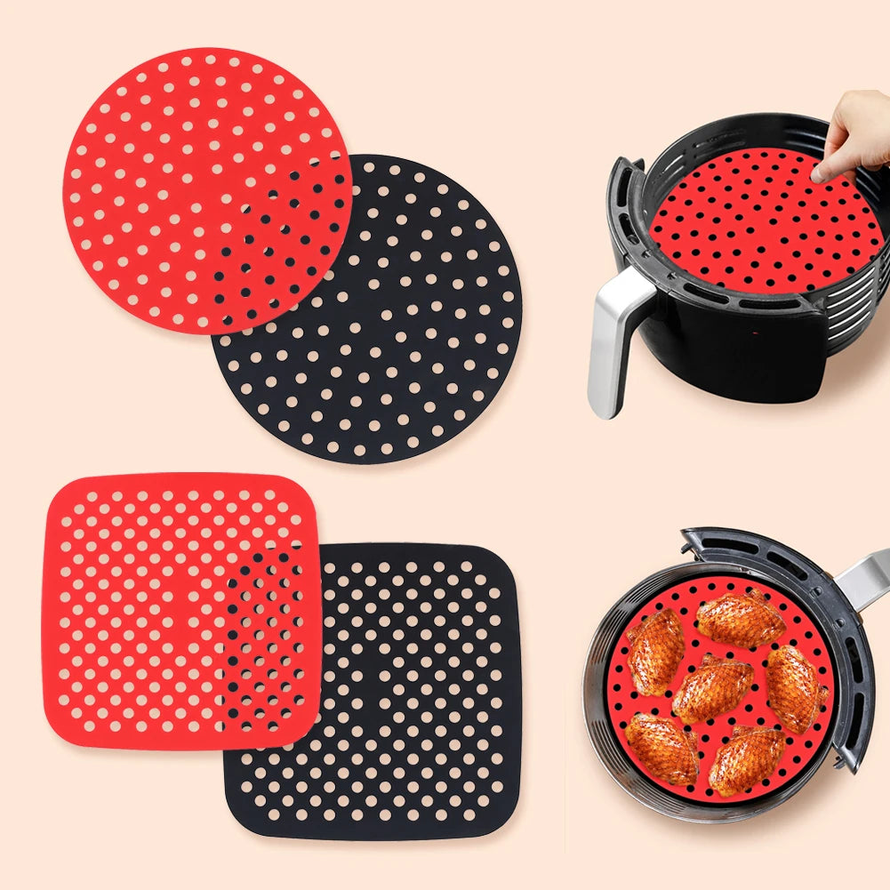 CrispWave: Reusable Silicone Air Fryer Liner