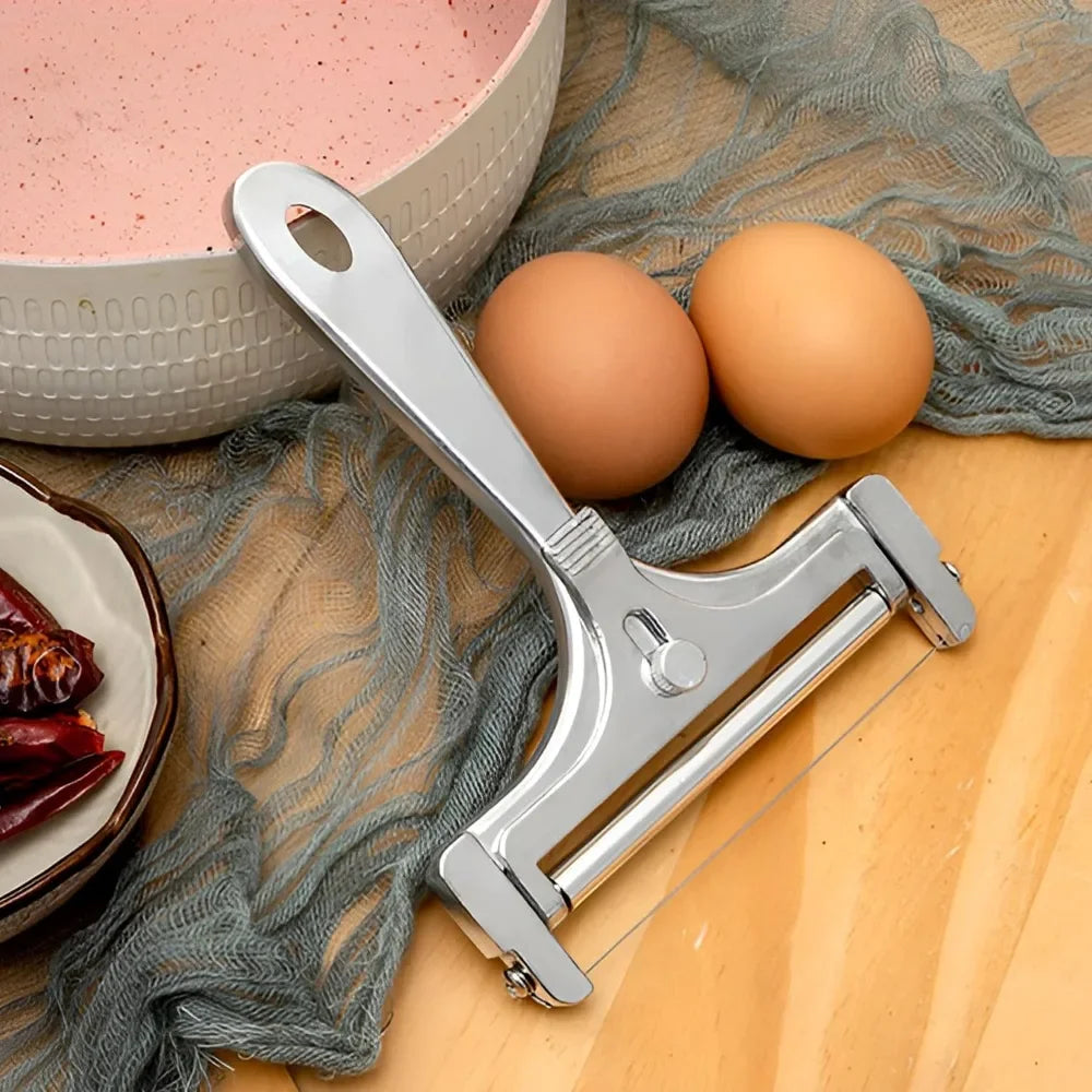 Pro-Slice: Adjustable Stainless Steel Cheese Slicer