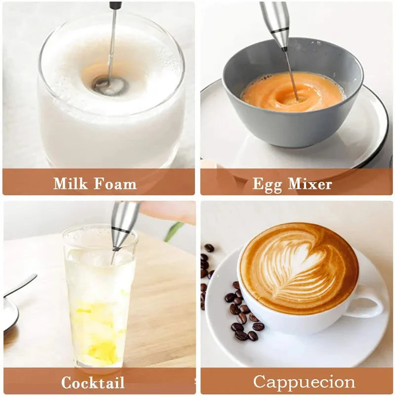 USB Rechargeable Electric Milk Frother — 3 Speed Modes