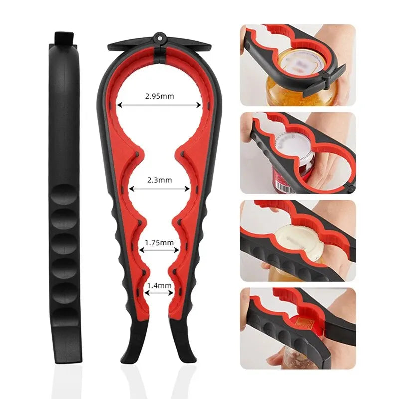 TwistEase: Non-Slip 4-in-1 Jar & Bottle Opener
