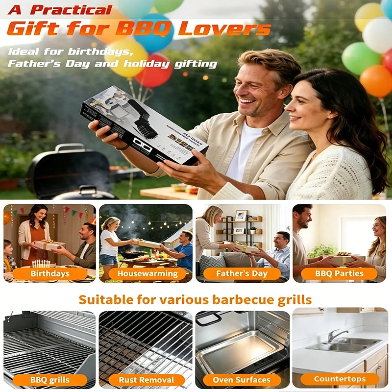 Electric Grill & Surface Scrubber — 4000mAh Rechargeable