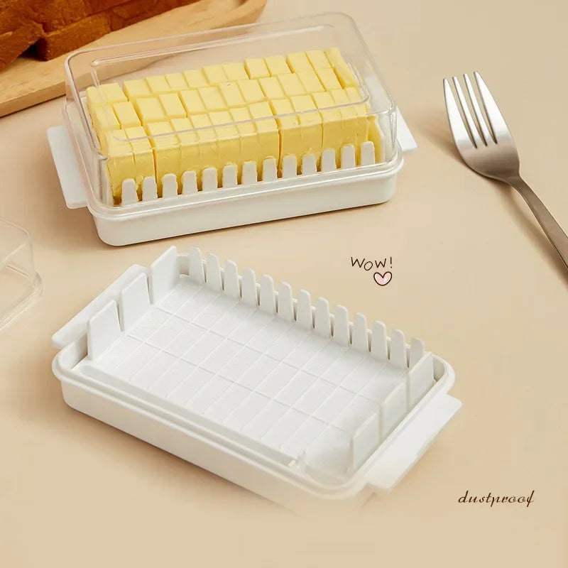 Butter & Cheese Storage Box with Lid and Cutting Guide