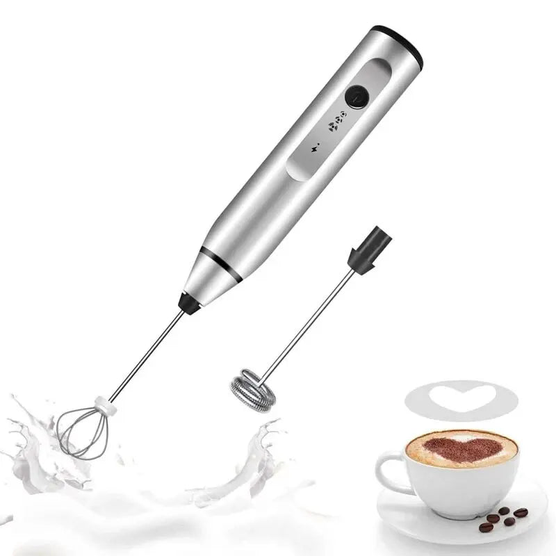 USB Rechargeable Electric Milk Frother — 3 Speed Modes