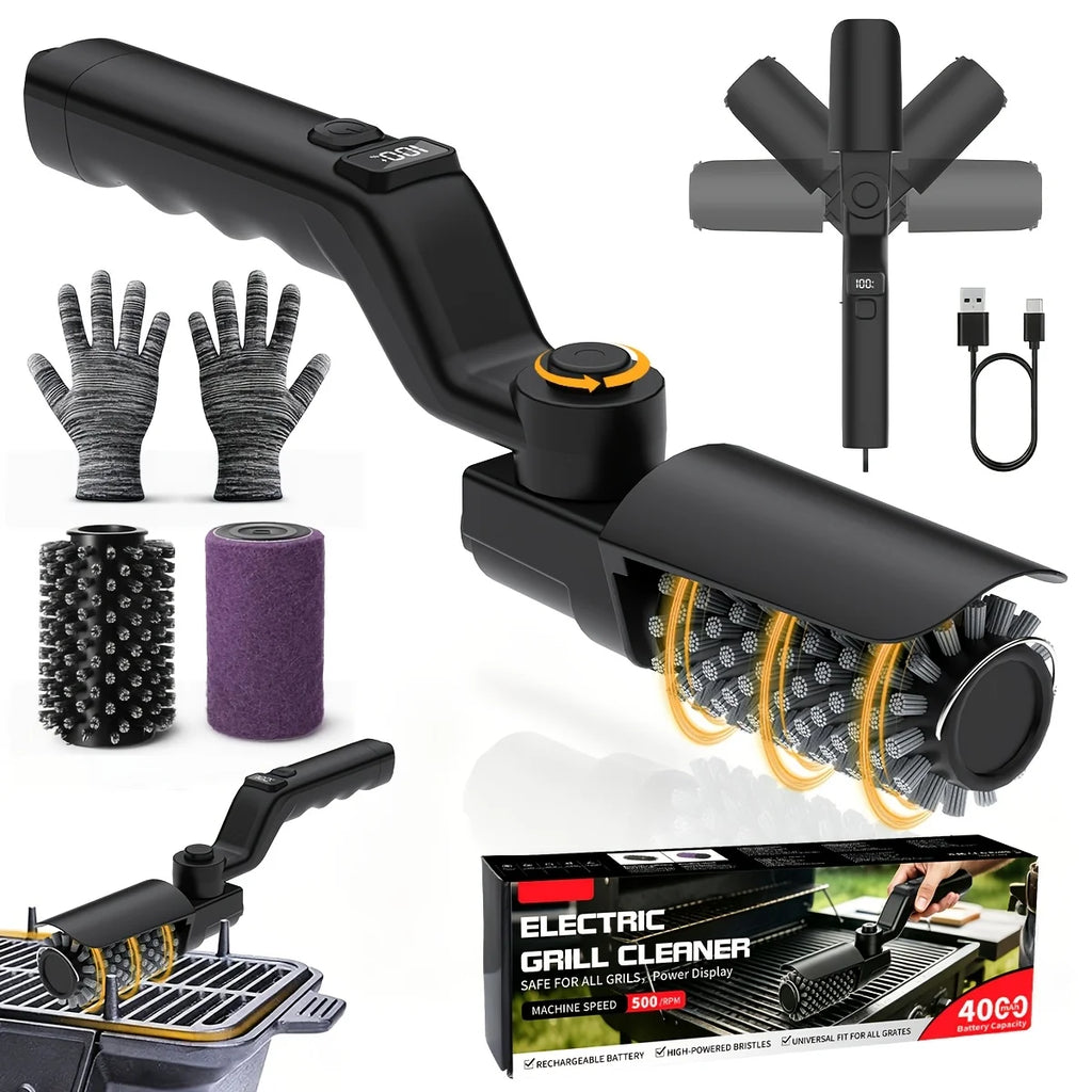 Electric Grill & Surface Scrubber — 4000mAh Rechargeable