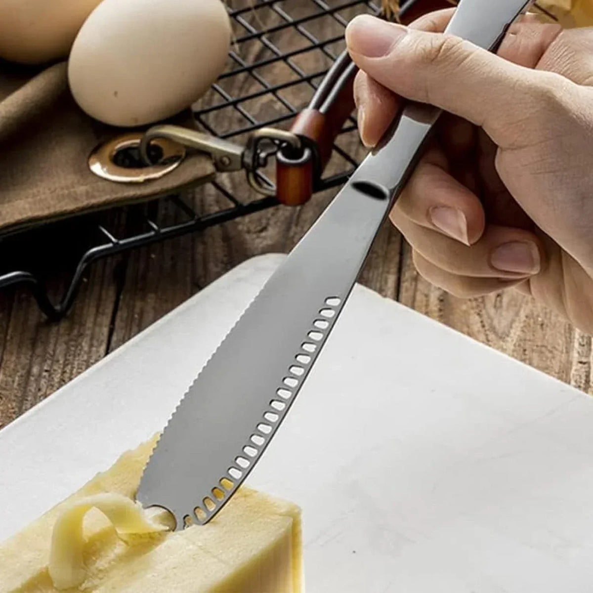 Pro-Slice: Adjustable Stainless Steel Cheese Slicer