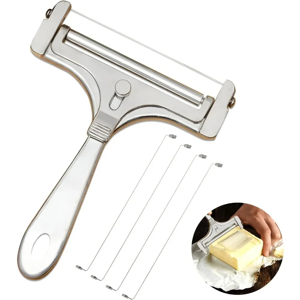 Pro-Slice: Adjustable Stainless Steel Cheese Slicer