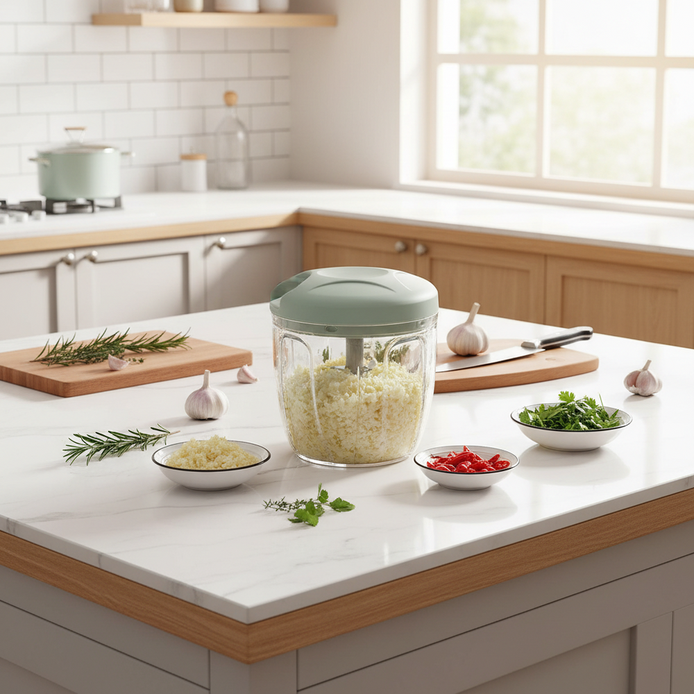 ChopSwift: Manual Food Processor & Garlic Chopper